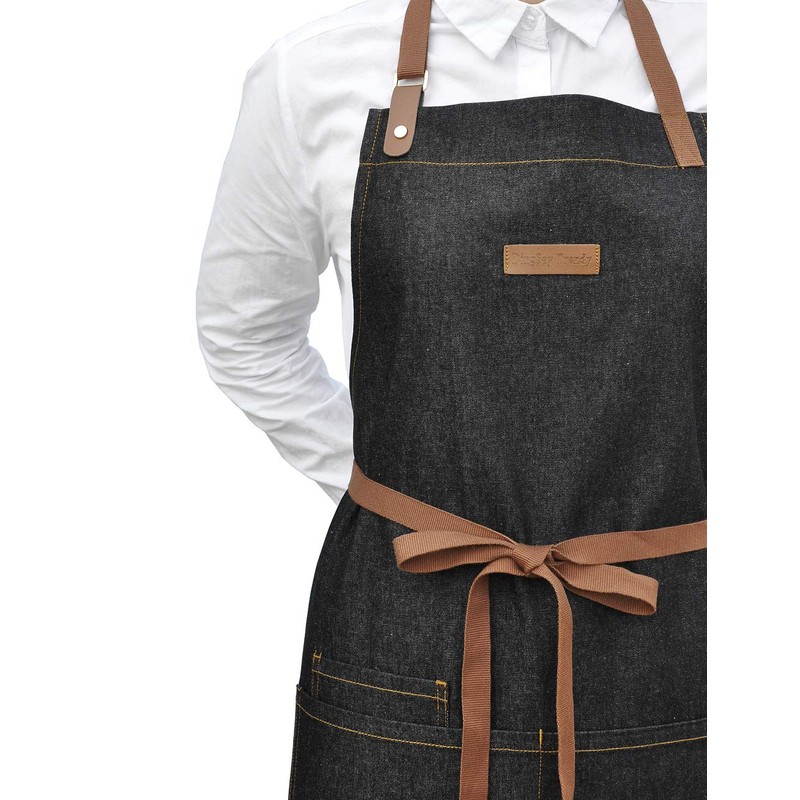 DingSay Trendy Kitchen Cooking Apron with 3 Pockets for Men
