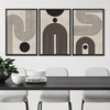 SIGNLEADER Framed Canvas Print Wall Art Set Duotone Geometric Black