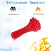Aroono 250 Pack UV Resistant Red Zip Ties - Assorted