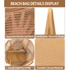 hatisan Beach Bag Mesh Tote Bag,Upgrade Beach Tote with Phone