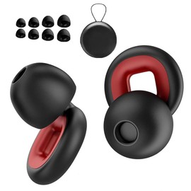 Motorcycle Earplugs 27dB Wind Noise Reduction - Reusable Hearing Protection for Riding, Cycling, Camping & Outdoor Sports, Tinnitus Relief Ear Plugs with Case (Red)