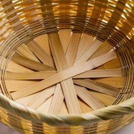 Fried Rice Colander (21.5) Bamboo Braid Hand Woven Basket Natural Natural Material Bamboo Basket Japanese Decor Colander
