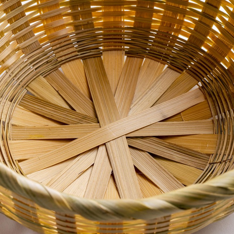 Fried Rice Colander (21.5) Bamboo Braid Hand Woven Basket Natural