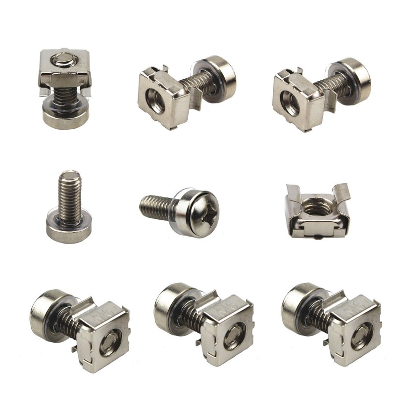 Gad2go 50 Pack Rack Mount Cage Nuts Screws and Washers