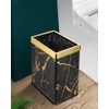 Huaqinglian Small Office Trash can Bedroom Wastebasket,Rectangle Slim Bathroom Kitchen