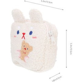 4 Piezas Bolsa de Almacenamiento para Toallas Sanitarias de Poliéster Diseño de Cremallera, Gran Capacidad y Estilo Adorable para Niñas y Adolescentes