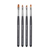 Donna Gel Nail Art Gel Brush 4-Piece Black Set DSGB-SA-BL