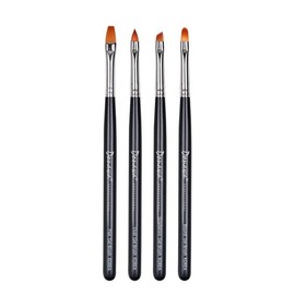 Donna Gel Nail Art Gel Brush 4-Piece Black Set DSGB-SA-BL / 도나와 젤 네일아트 젤브러시 4종 블랙 세트 DSGB-SA-BL