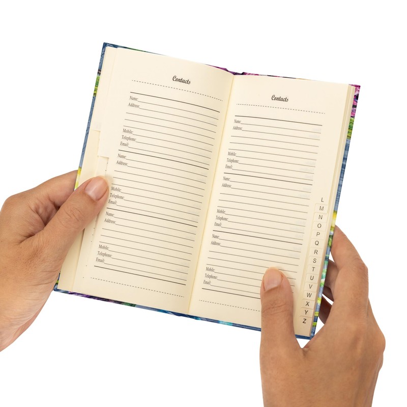 Telephone Address Book A-Z Index Hard Back Cover Slim