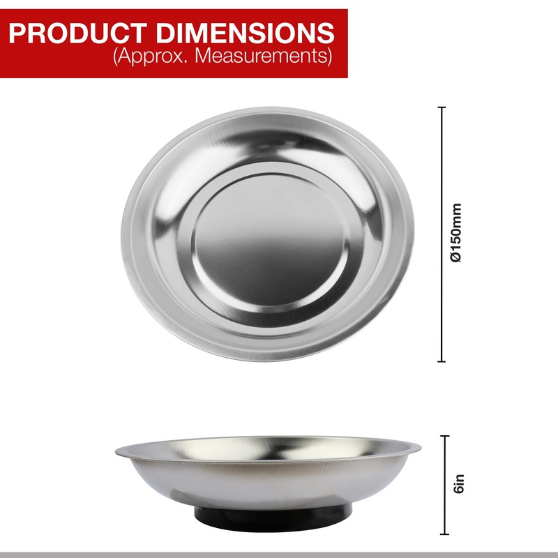 Magnetic Bowl – 6-Inch Stainless Steel Tray with Strong Magnetic