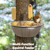 2 Pack 8.5" Squirrel and Bird Feeder for Outside Tree/Fence,