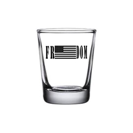 Rogue River Tactical Freedom USA Flag Tattered Shot Glass Gift For Military Veteran or Patriotic American