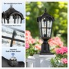 VIANIS Outdoor Post Lights 2 Pack, Black Dusk to Dawn