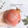 Pomegranate Shape Travel Teapot, Portable Ceramic Tea Set, 1 Pot