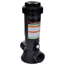 LJLB Automatic Chlorine Feeder for Stress-Free Pool, Adjustable Control for Perfect Chlorine Balance, Black
