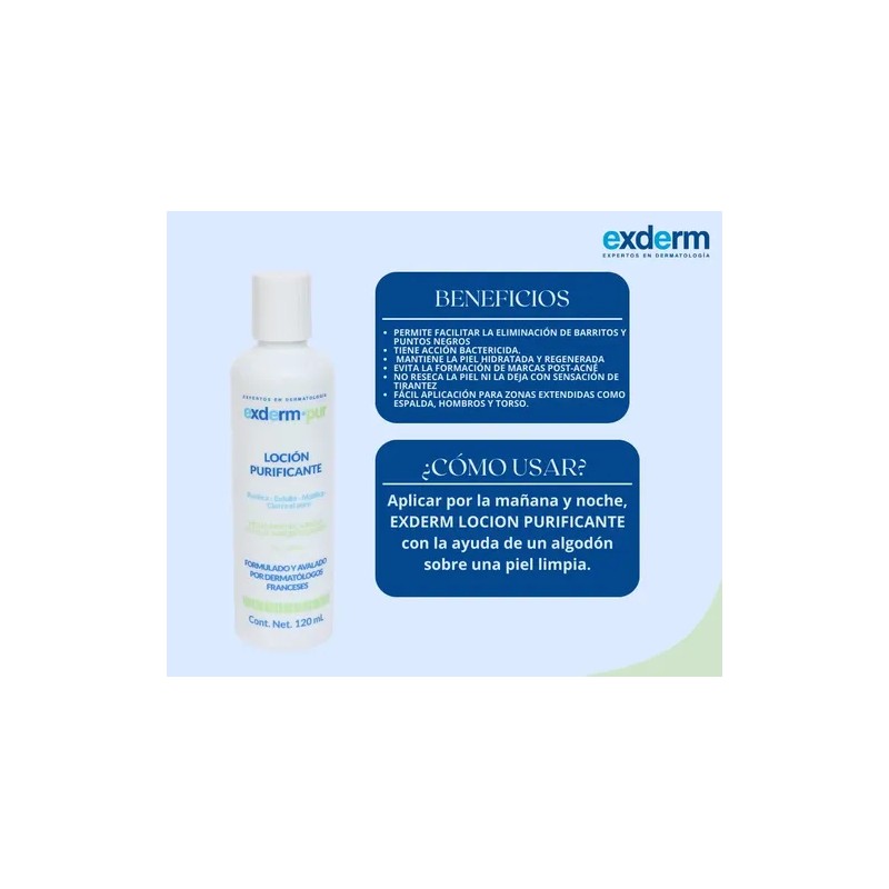 Exderm Pur Locion Purificante Pieles Grasas