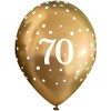 11" Latex Balloons Sparkling Fizz Gold 70th x 6pcs