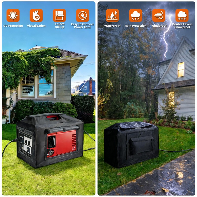 Joramoy Generator Cover While Running,Opened Double-layer