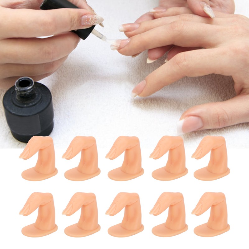 50pcs Nailed False Fingers Practice Fingers for Hand Nail Art