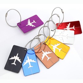 ZAWELIYO Travel Luggage Tag Aluminium Alloy Travel Luggage Identifier Luggage Business Card Holder Accessories