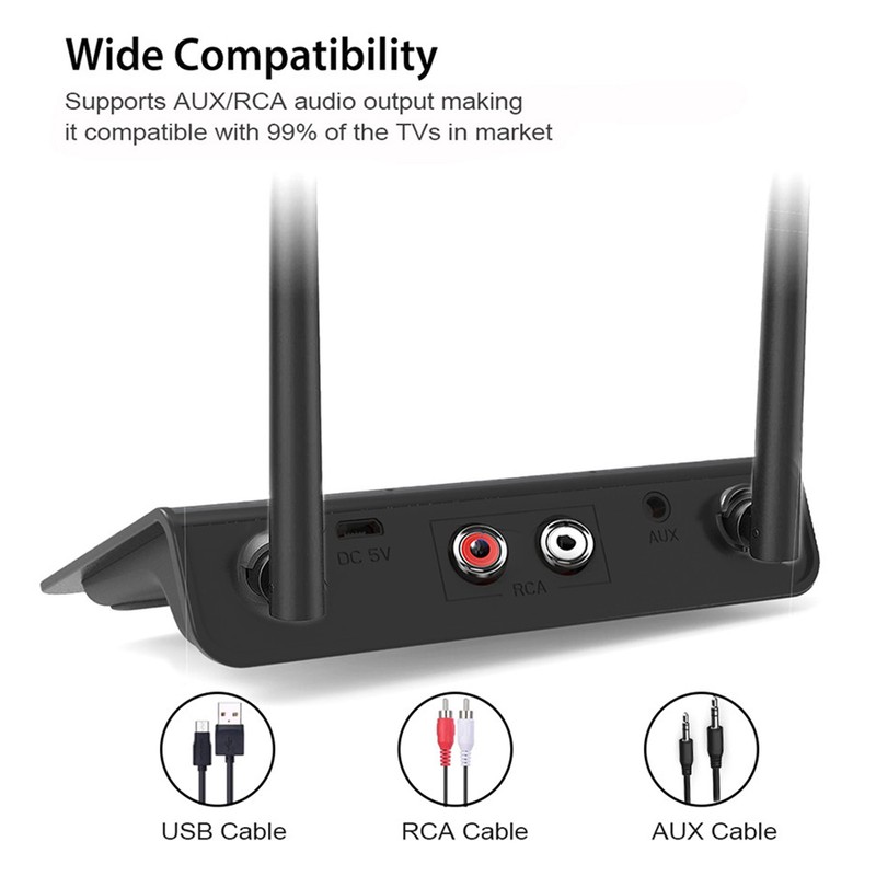 Bluetooth Receiver Transmitter 3.5mm AUX and RCA Port AptX Low