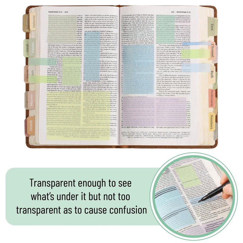 Mr. Pen- Transparent Sticky Note Set, 1650 Sheets, Pastel Colors,