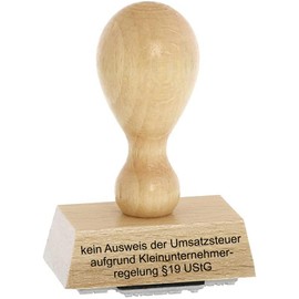 Warehouse Stamp - No VAT ID - Kaufhaus2010Beech Wood Stamp - Warehouse Text Stamp for Labelling Invoices and Other Documents 4 cm Long