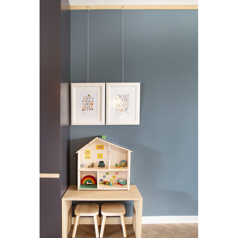 STAS Moulding Picture Hook White + perlon Cord with Loop