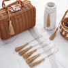 Ysleen 40 Pieces Natural Jute Tassels for Crafts Small Tassels
