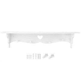 Fdit PVC Hollowed Love Shape Wall Shelf, Space-Saving Wall Shelf Hanging Storage Rack Home Decoration for Living Room Bedroom