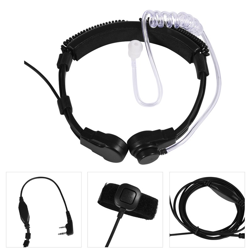 Throat Mic Headset Acoustic Tube Earpiece PTT for Baofeng UV5R