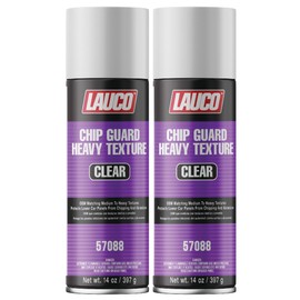 LAUCO Heavy Texture Chip Guard 13 oz Clear Aerosol Spray Can - 2 Pack- Durable, Acrylic Coating Protects Lower Panels From Impact, Chipping & Abrasion, Matches Medium to Coarse OEM Textures - Clear