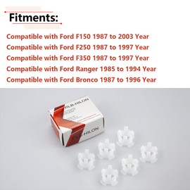 RLB-HILON 6PCS Clutch Pedal Shaft Bushing Compatible with Ford Model, for F150 1987-2003, for F250 1987-1999, for F350 1987-1997, for Ranger 1985-1994, for Bronco 1987-1996