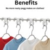 Washing Line Hanger Hooks (Pack of 40) Windproof Washing Line