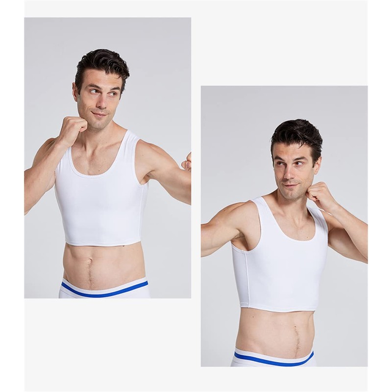 BaronHong Men's Conceal Gynecomastia Pullover Chest Binder Compression Slimming Undershirt