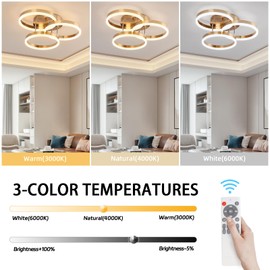 ADISUN LED Modern Ceiling Light Fixture,48W Large Flush Mount Ceiling Lights for Living Room,Modern Ceiling Lamps for Living Room Bedroom Kitchen Dining Room with Remote Control (D17.7in*H6.3in)