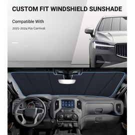 Pigenius Windshield Sun Shade Fits 2021-2024 Kia Carnival,Car Window Shades-Safeguard