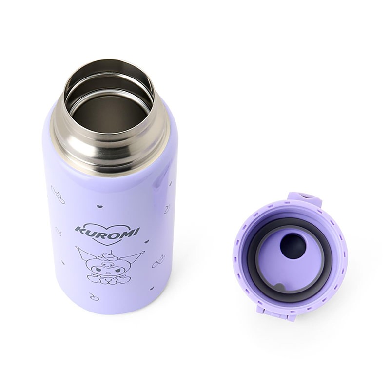 Sanrio 2WAY Stainless Steel Bottle, Kuromi, for Children, Keeps Hot