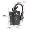 UltraPro Outdoor Outlet, Dusk-to-Dawn Sensor, Dual Outlet, 8/6/4/2hr Countdown, Weather-Resistant,
