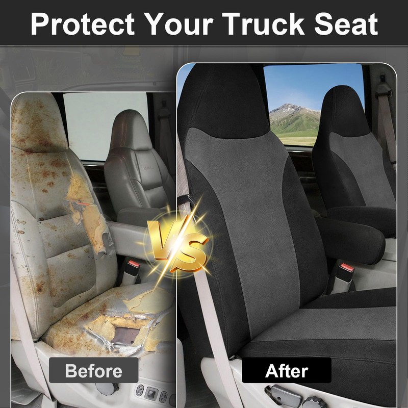 Front Seat Covers Replace for 1999-2001 Ford F150-550 High Captain