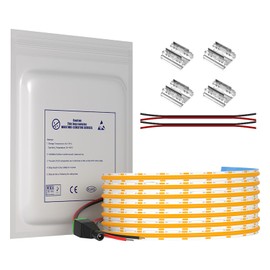 DC 24V COB LED Strip Light, 32.8ft(10M) 3120LEDs CRI 90+ Uniform Glow Flexible LED Tape Lights 3000K for Indoor DIY Bedroom Kitchen Home Decor(No Power Supply)