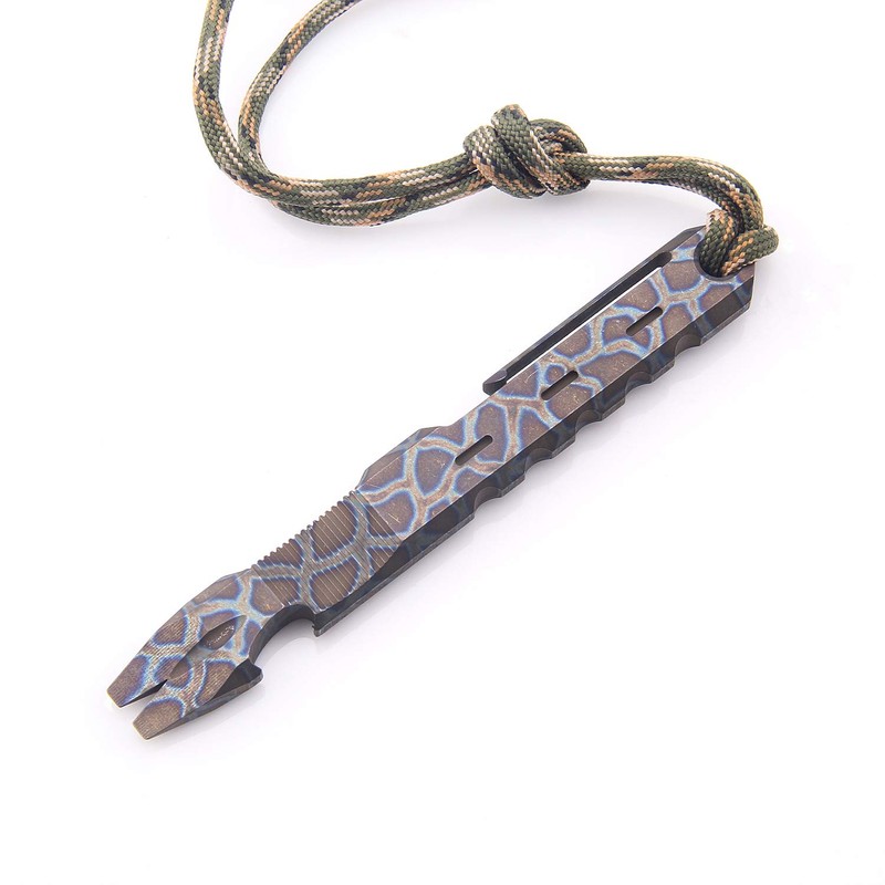 Hamans Titanium EDC Pry Bar with Nail Puller Bottle Opener