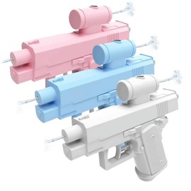 Prank Water Gun, Prank Two-Way Water Gun, Durable Water Guns for Outdoor Travel Use, Lightweight and Easy to Carry (3, Blue+Pink+White)