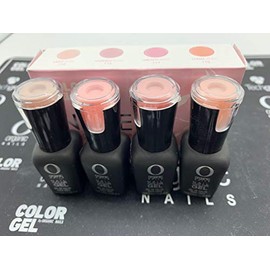 Organic Nails Color Gel NUDE COLLECTION kit con 4 colores 7.5ml ea .25fl oz