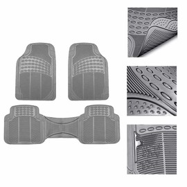 Car Floor Mats for Rubber 3pc Set Tactical Fit Heavy Duty Gray for Dodge Dakota Anti-Slip, Easy Clean, Easy Installation, Heavy Duty, Waterproof