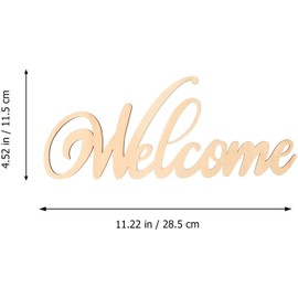 4-Pack Wooden Hanging Sign Unfinished Hanging Plaque Decorative Wood Plaque for Home DIY Crafts Supplies - Welcome