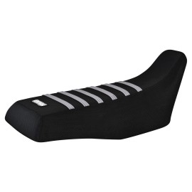 Honda TRX 300 Fourtrax Seat Cover 1988 - 2000  ALL BLACK - SILVER ribs  #273