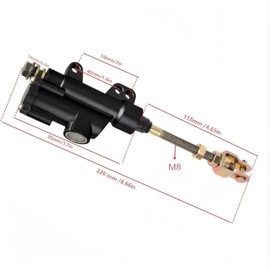 Rear Brake Master Cylinder Fits Chinese Dirt Pit Bikes Sunl Pitster Thumpstar 110 125 140cc (Black)
