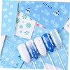 FOMIYES DIY Snowflake Nail Stickers 60 Sheets French Tip Press