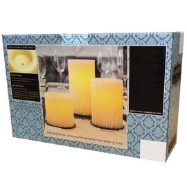 Flameless LED Candles - 3PK, 5-Hour Timer, Realistic Wick & Unscented Wax